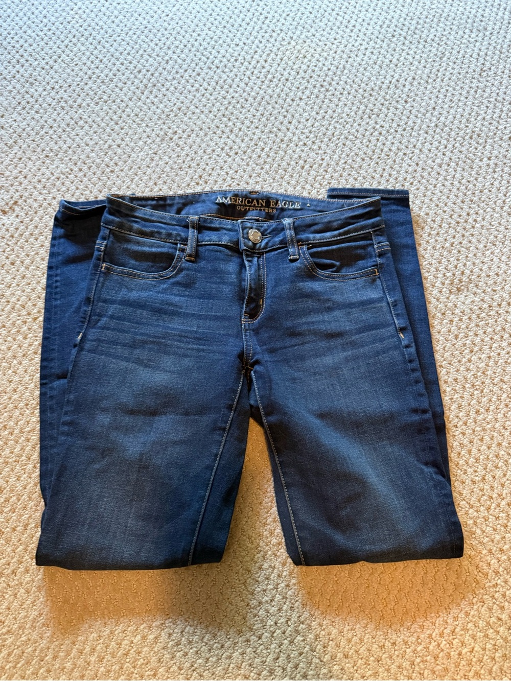 American Eagle Outfitters Dark Blue Skinny Jeggings - Size 4
